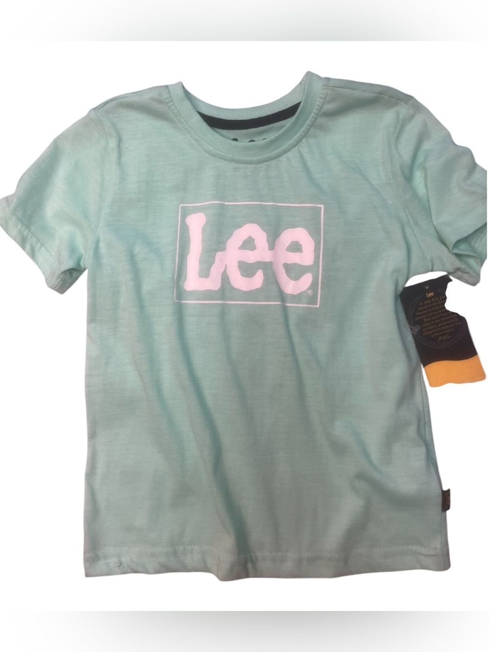 Lee Boys' Sz 6 Mint Green Logo Tee
